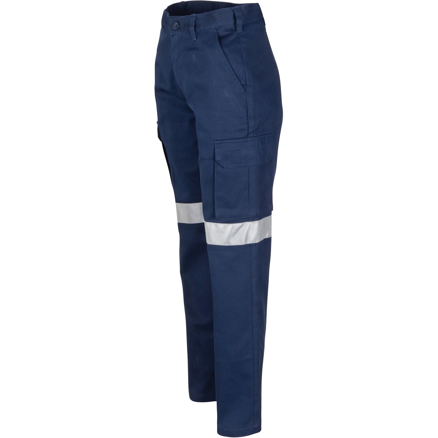 Ladies Cotton Drill Cargo Pants with 3M Reflective Tape