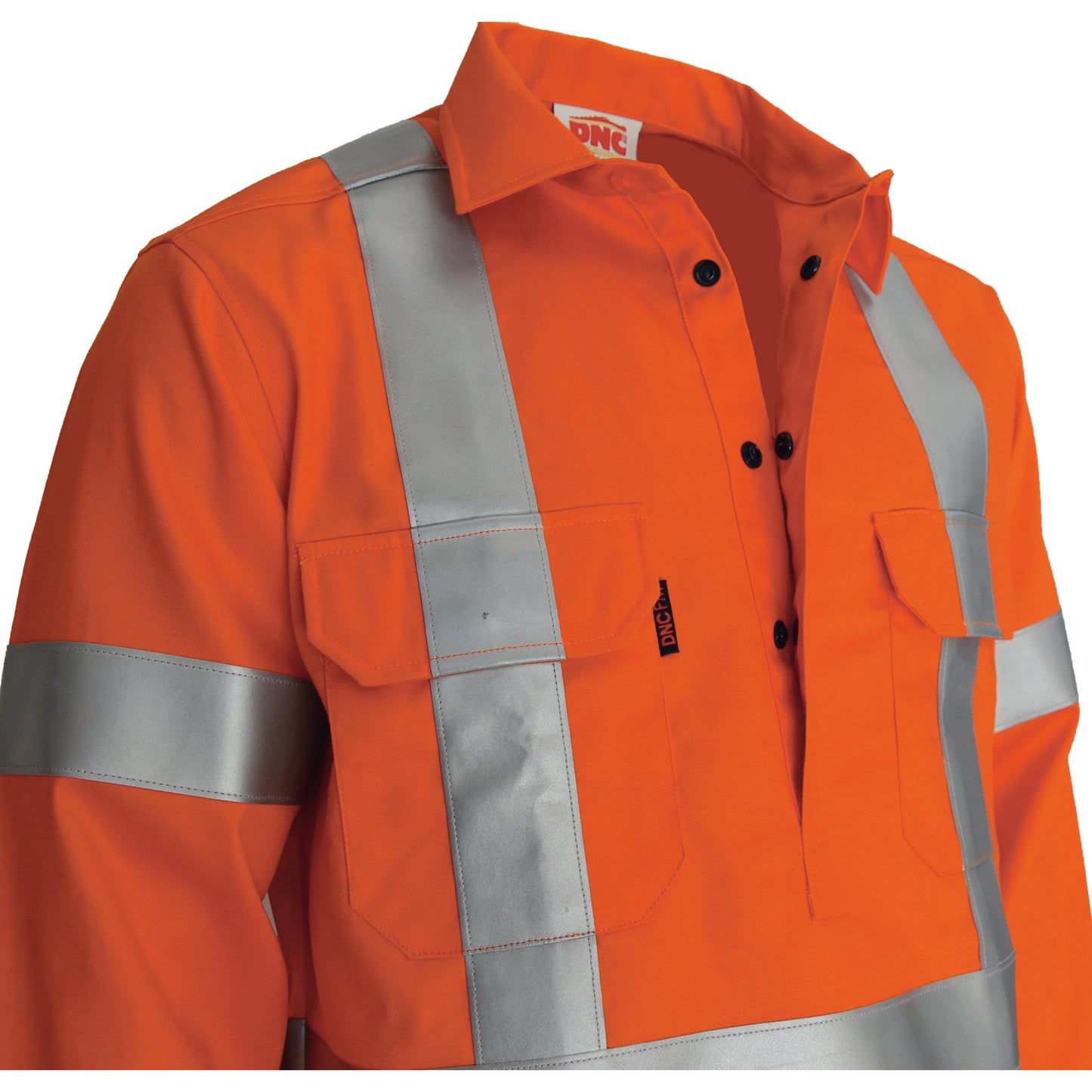 Patron saint flame retardant arc rated closed front shirt with "X" back LOXY F/R R/tape - L/S