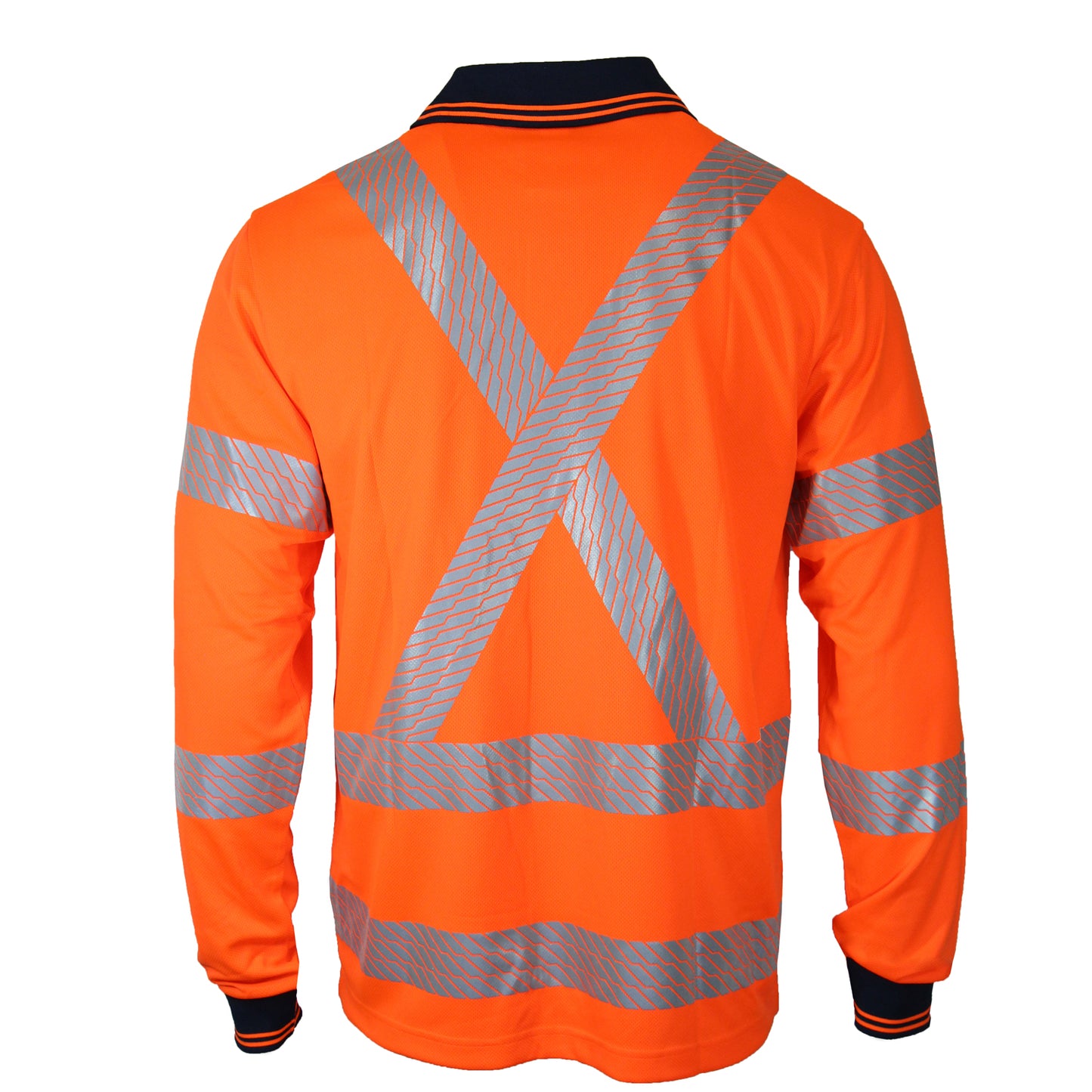 HiVis Segmented Tape X Back Polo - LS