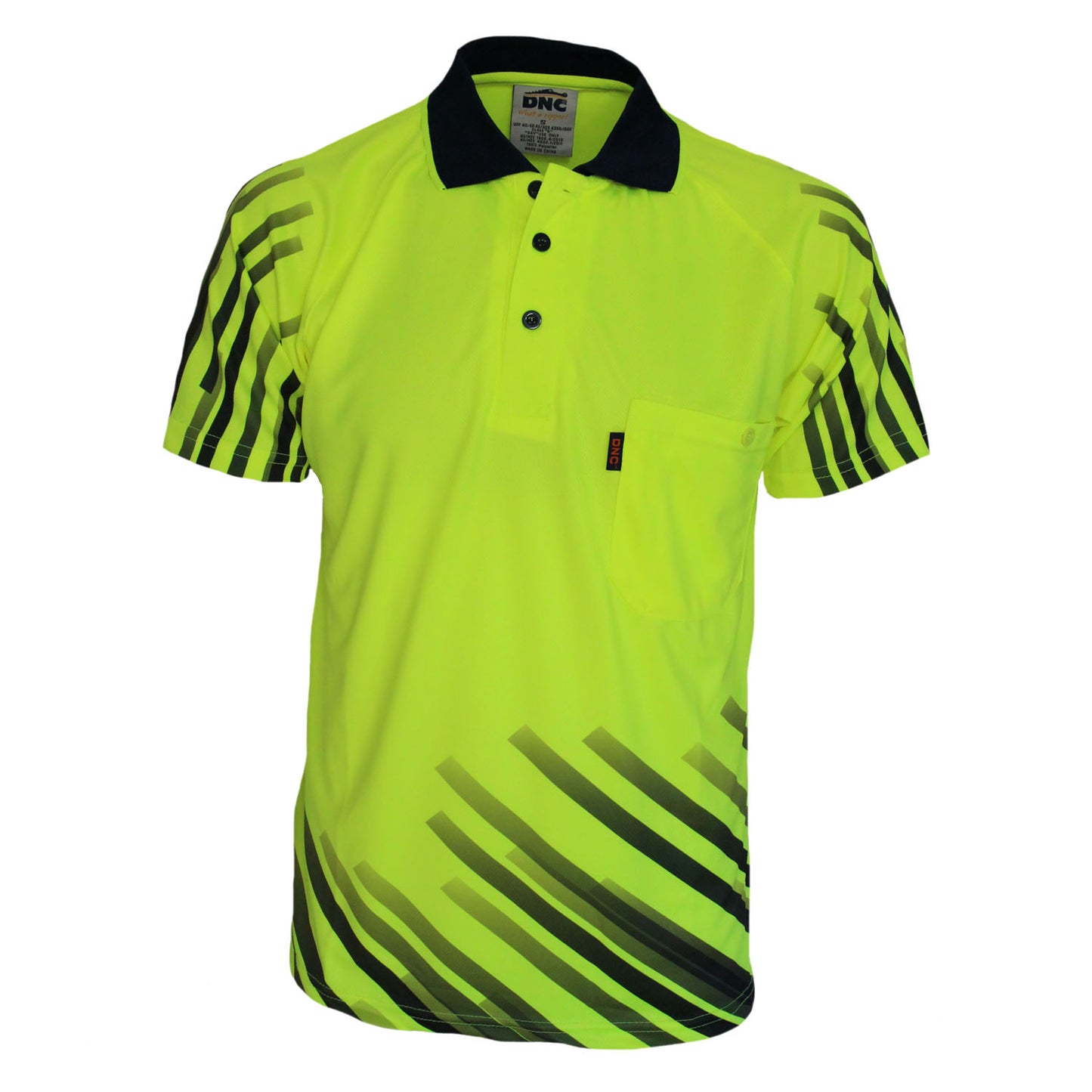 HiVis Sublimated Full Stripe Polo