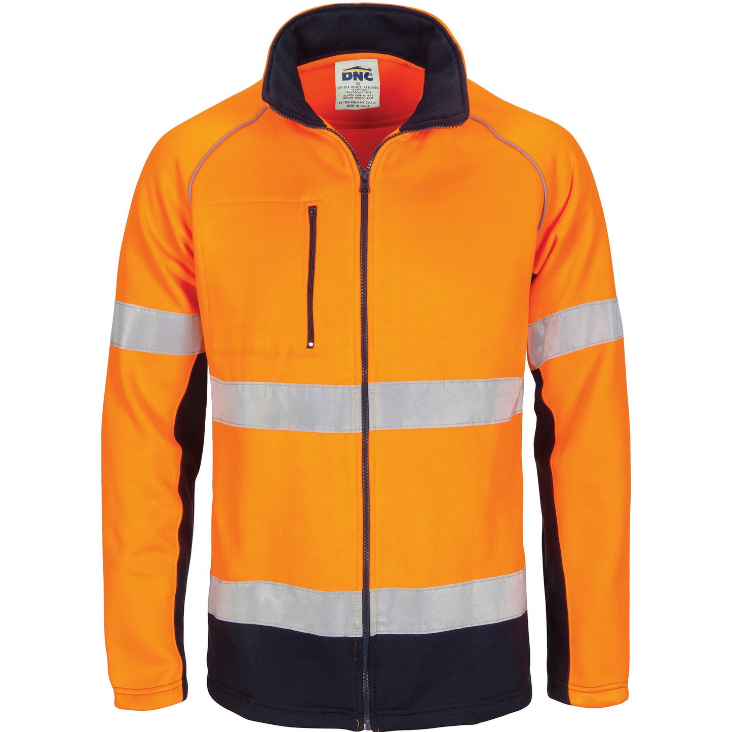 HIVIS 2 Tone full zip fleecy sweat shirt CSR R/Tape