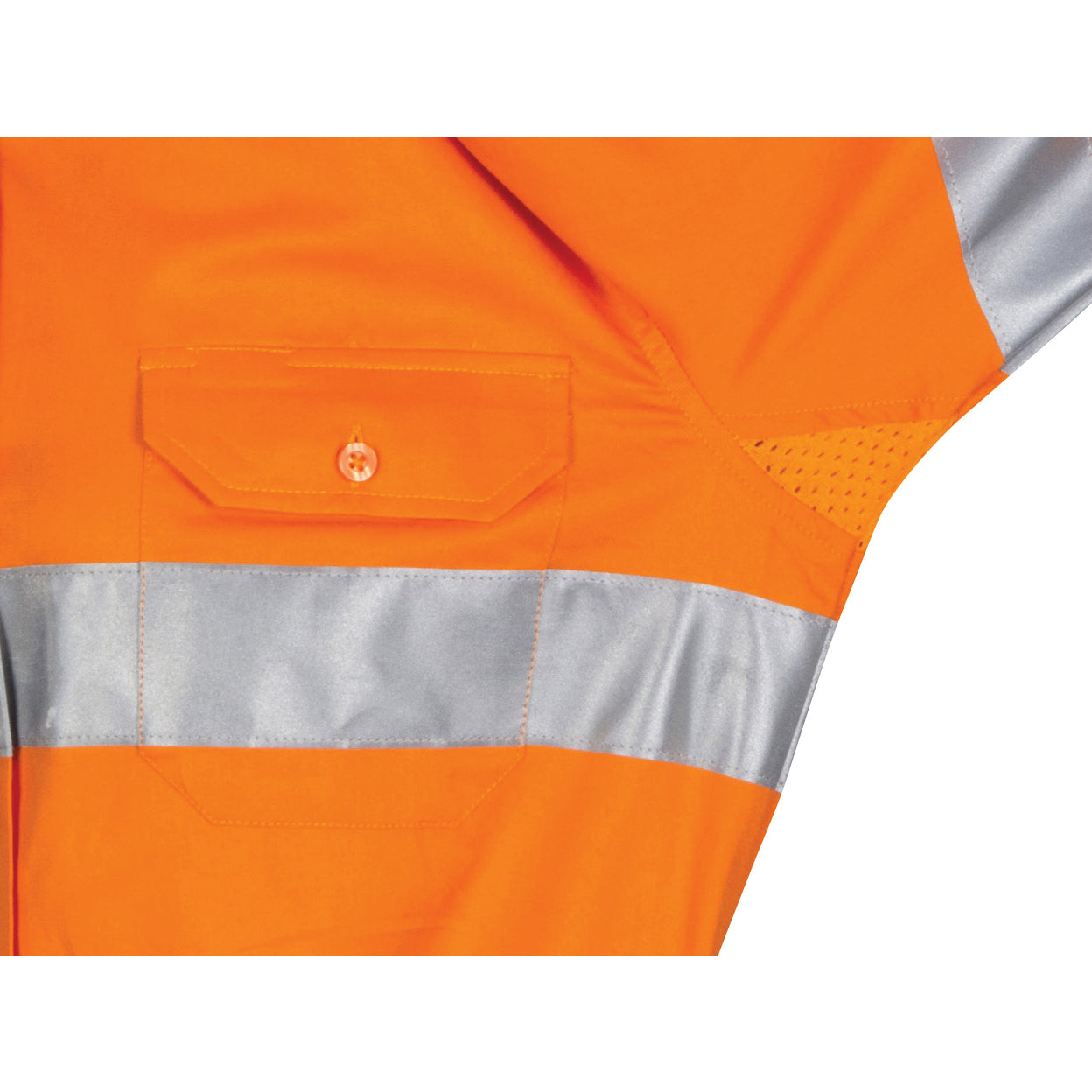 Ladies HiVis 3 Way Cool-Breeze Cotton Shirt with Gusset Sleeve, 3M R/Tape - Long Sleeve.
