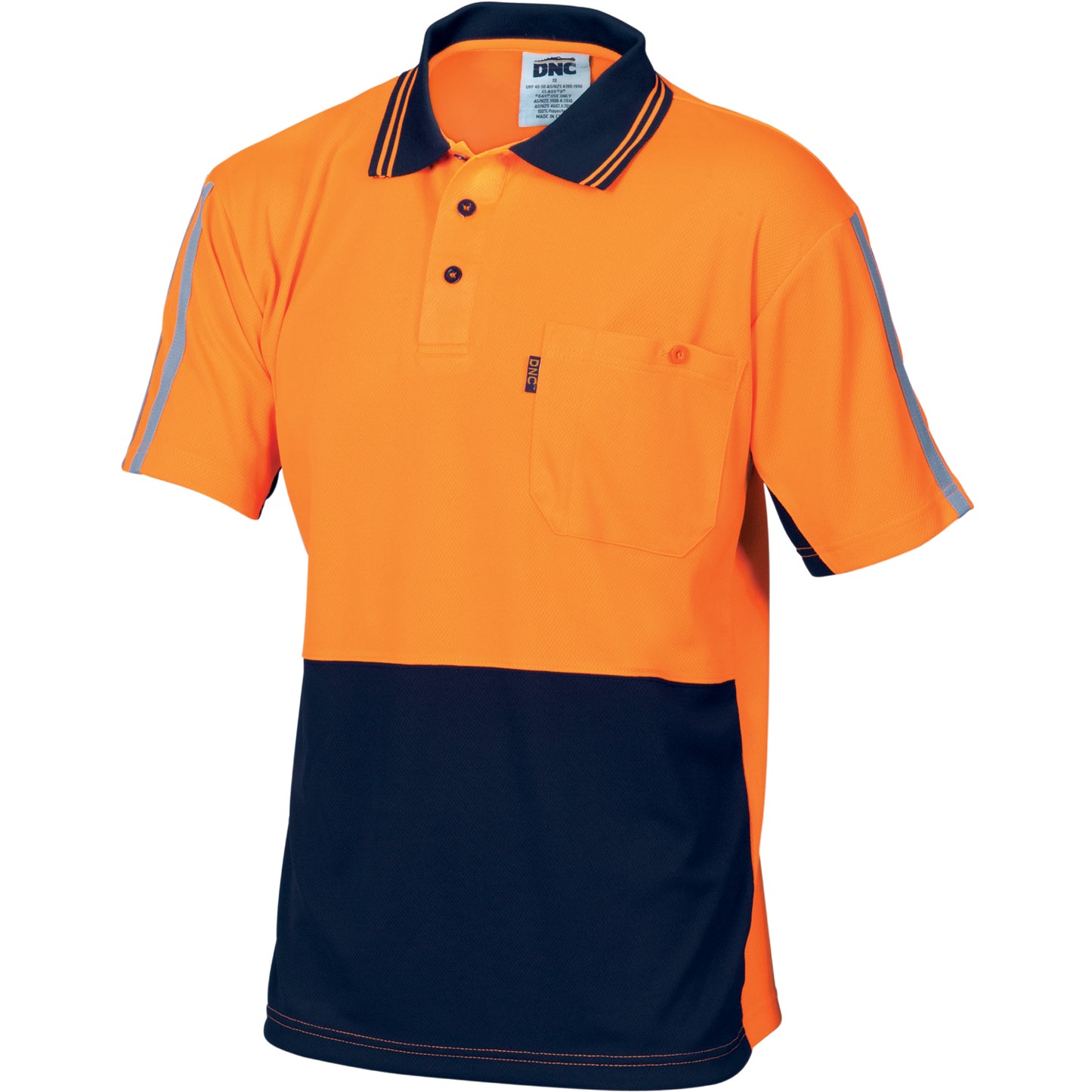 HiVis Cool-Breathe Stripe Polo - Short Sleeve