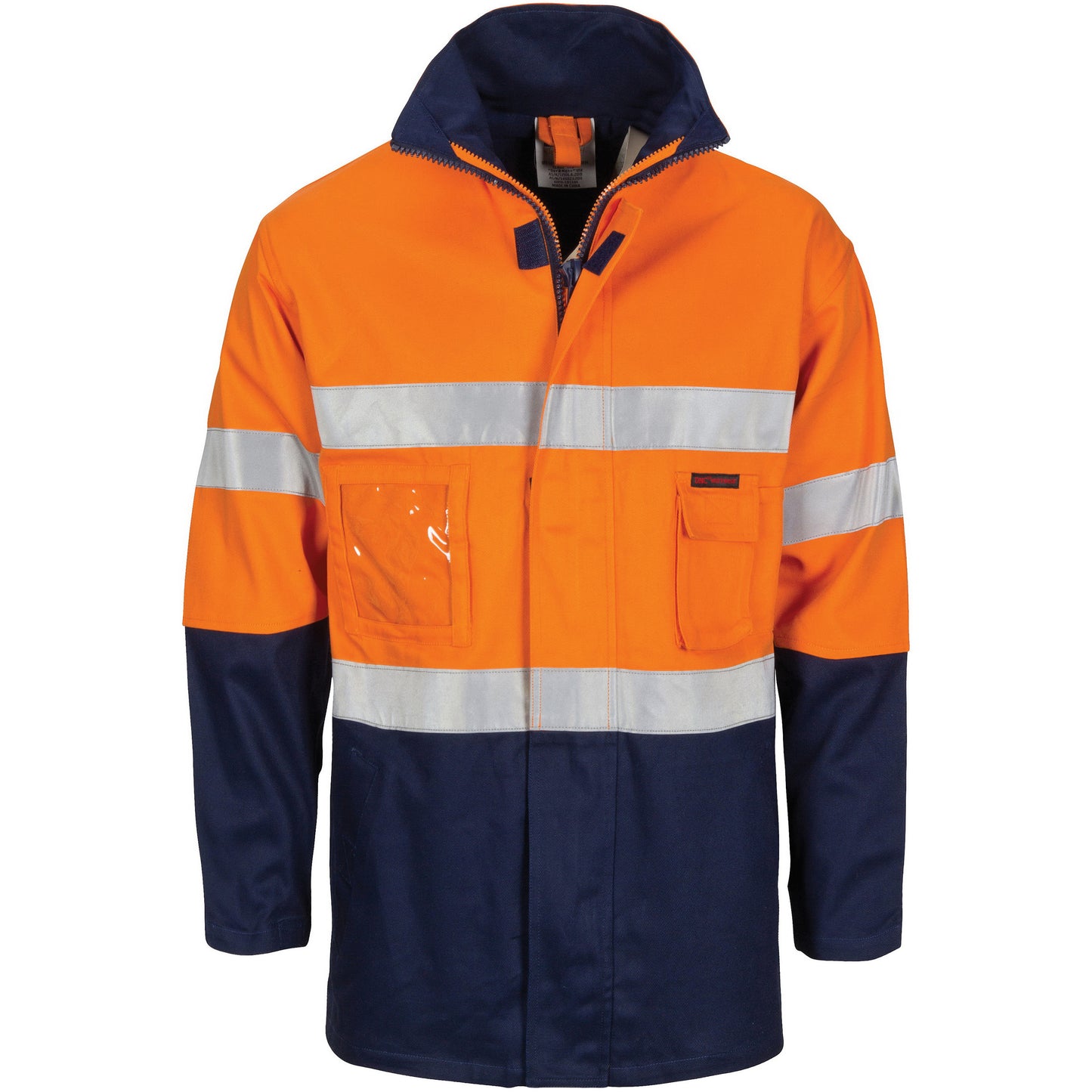 HiVis Cotton Drill "2 in 1" Jacket with Generic Reflective R/Tape