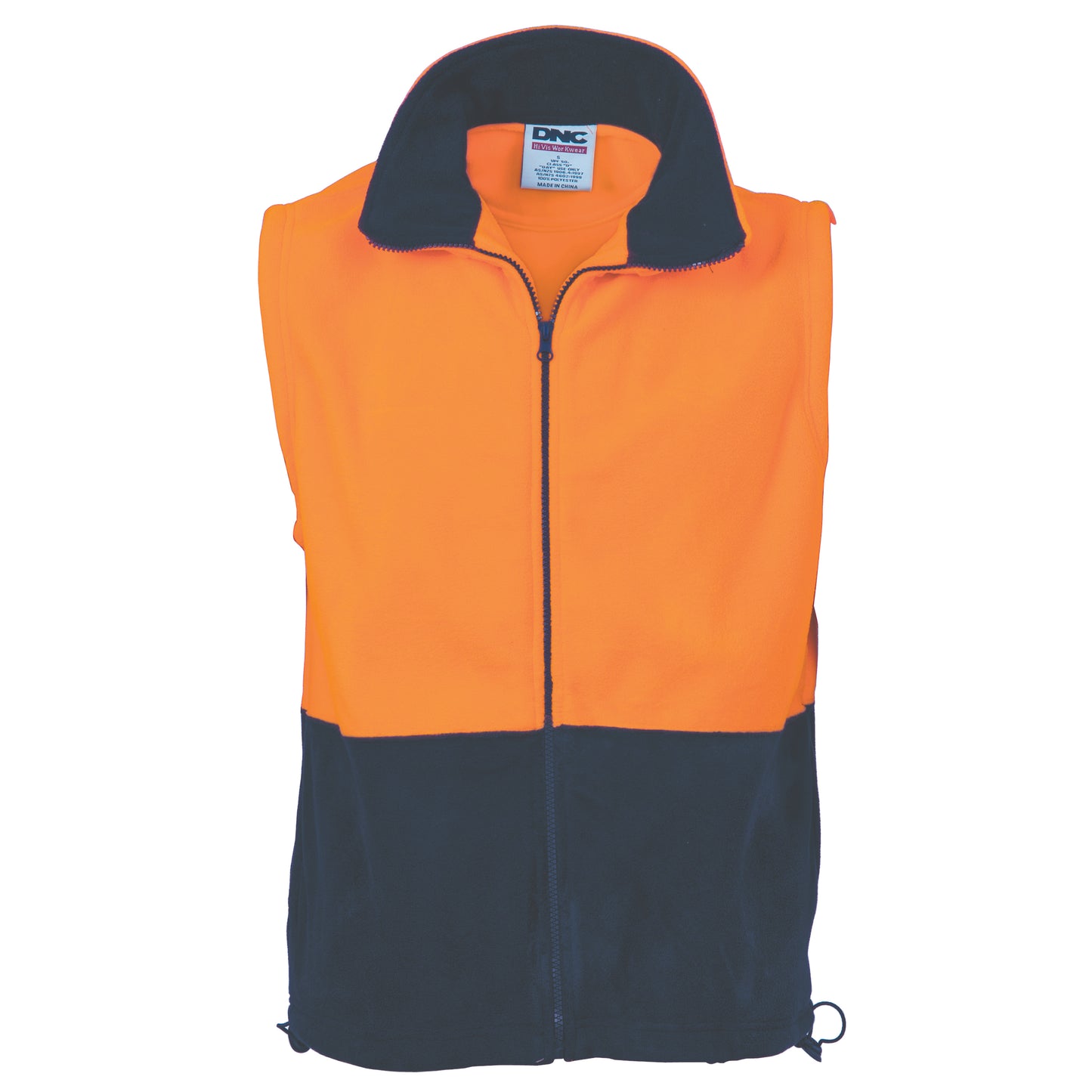 HiVis Two Tone Full Zip Polar Fleece Vest