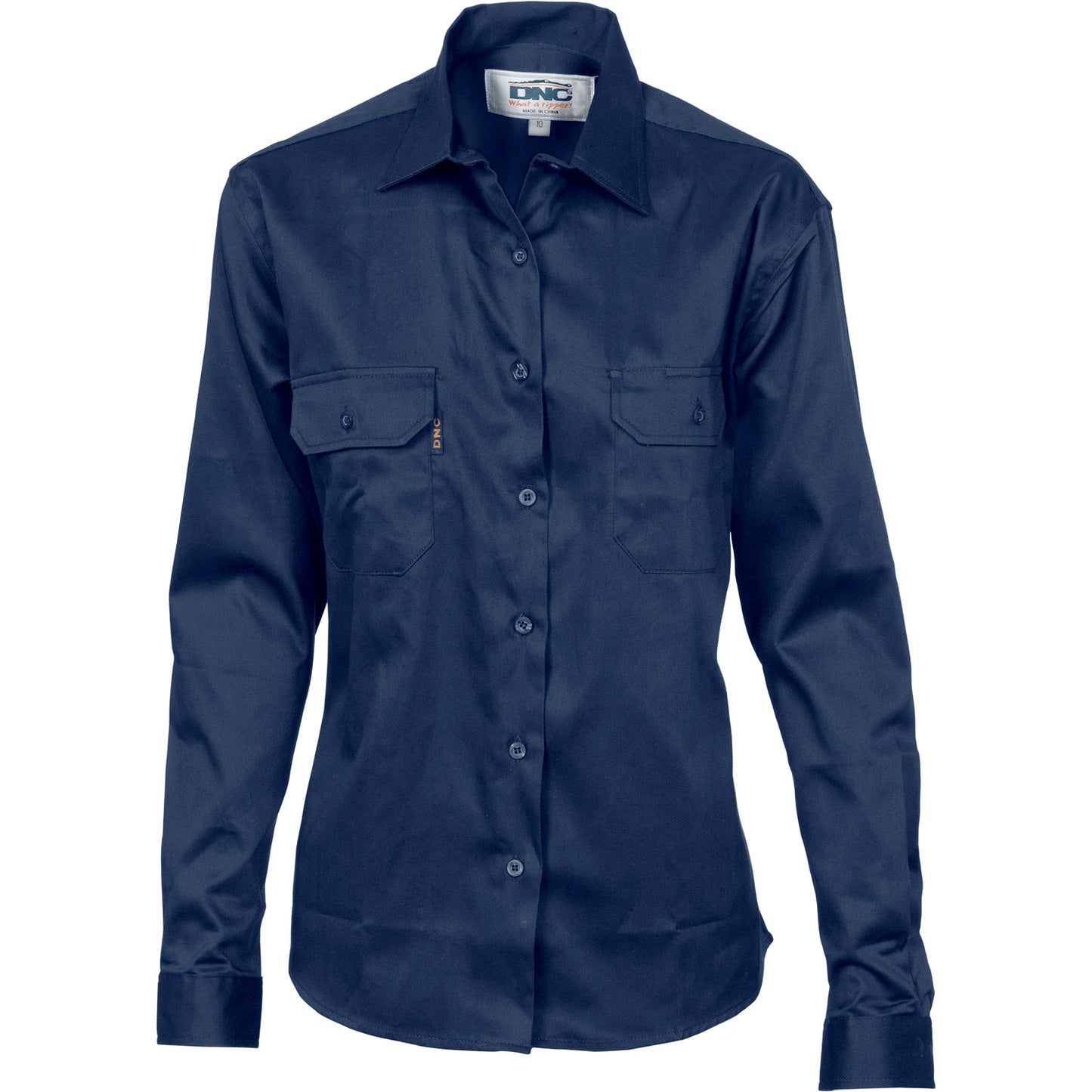 Ladies Cotton Drill Work Shirt - Long Sleeve