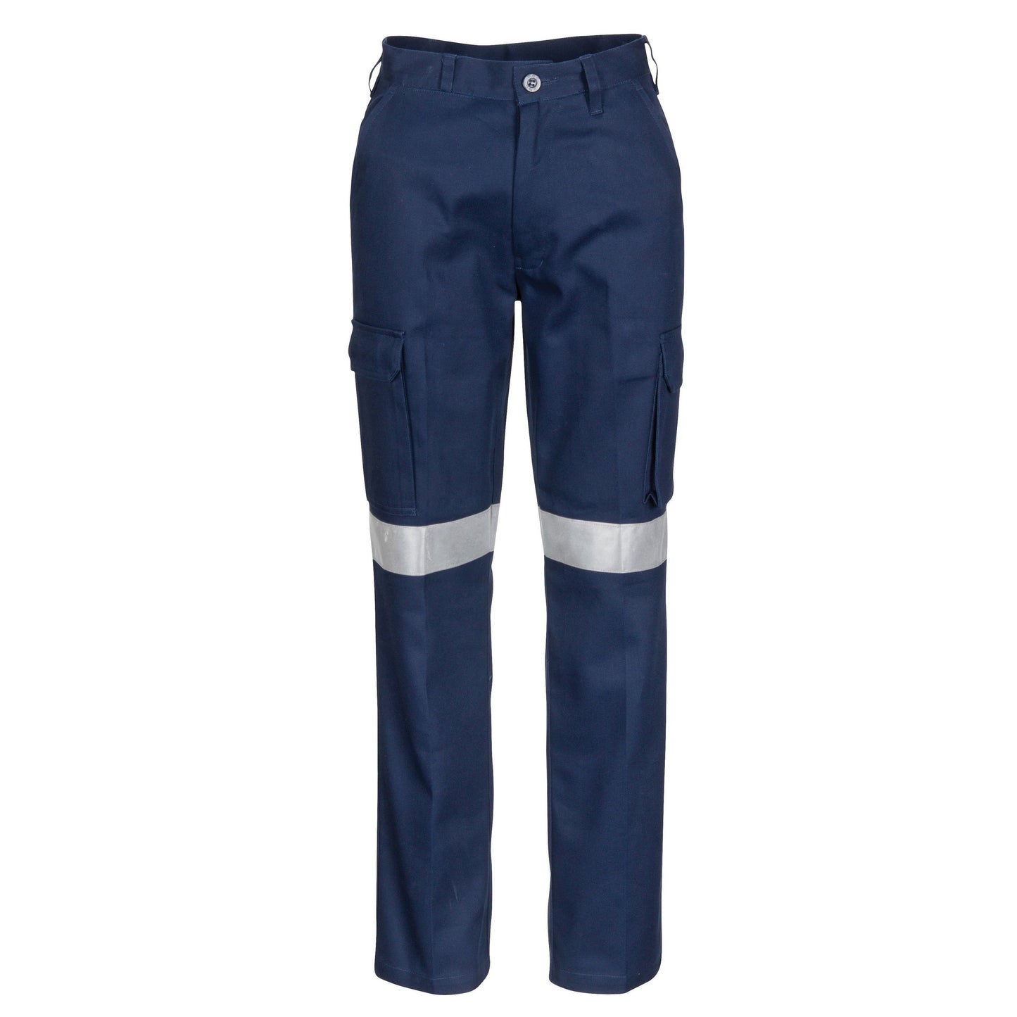 Ladies Cotton Drill Cargo Pants with 3M Reflective Tape