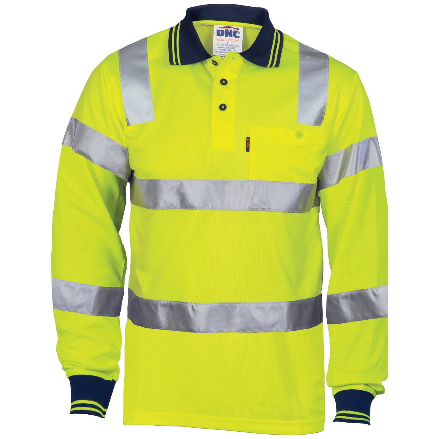 HiVis Biomotion Tapped Polo L/S