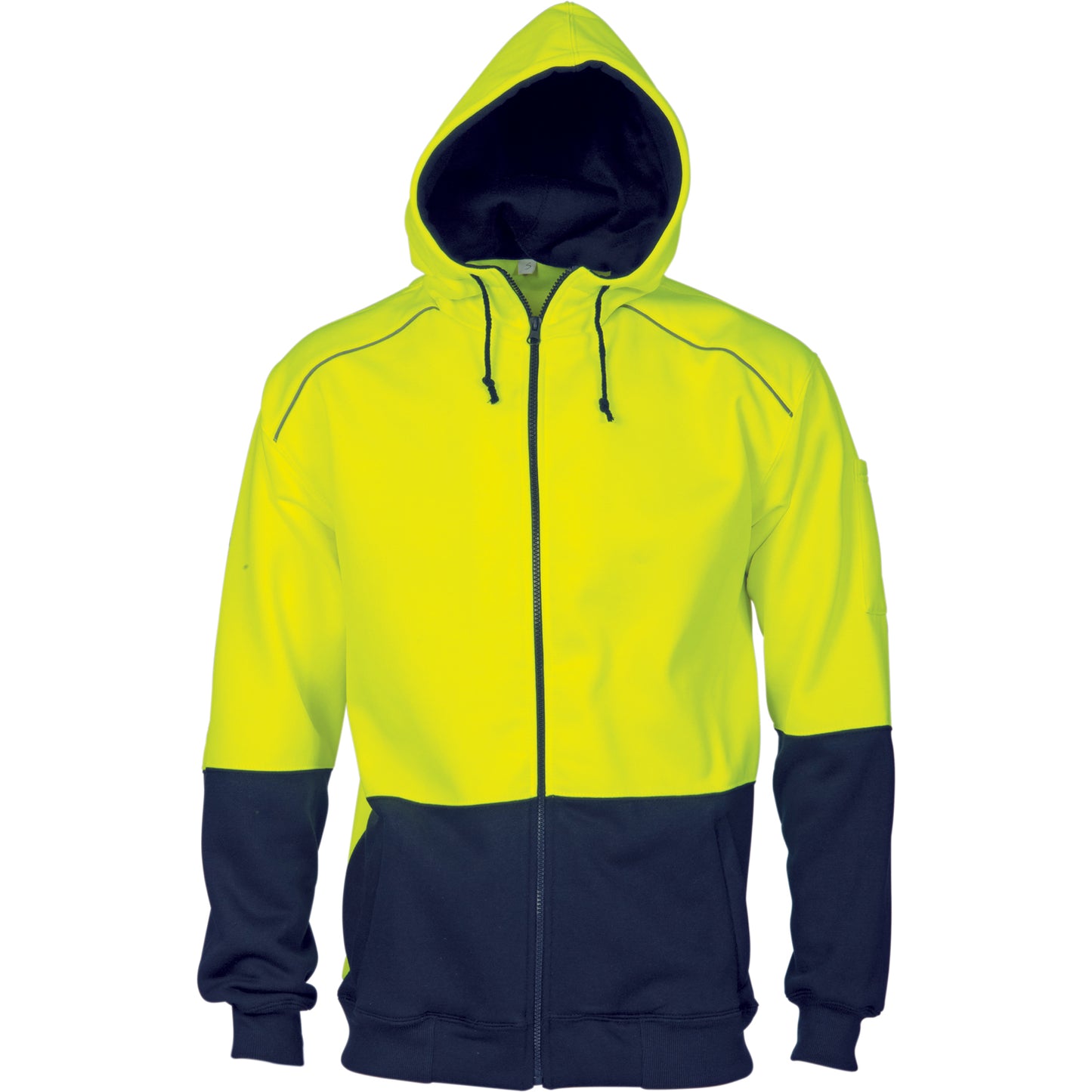 HiVis Contrast Piping Fleecy Hoodie