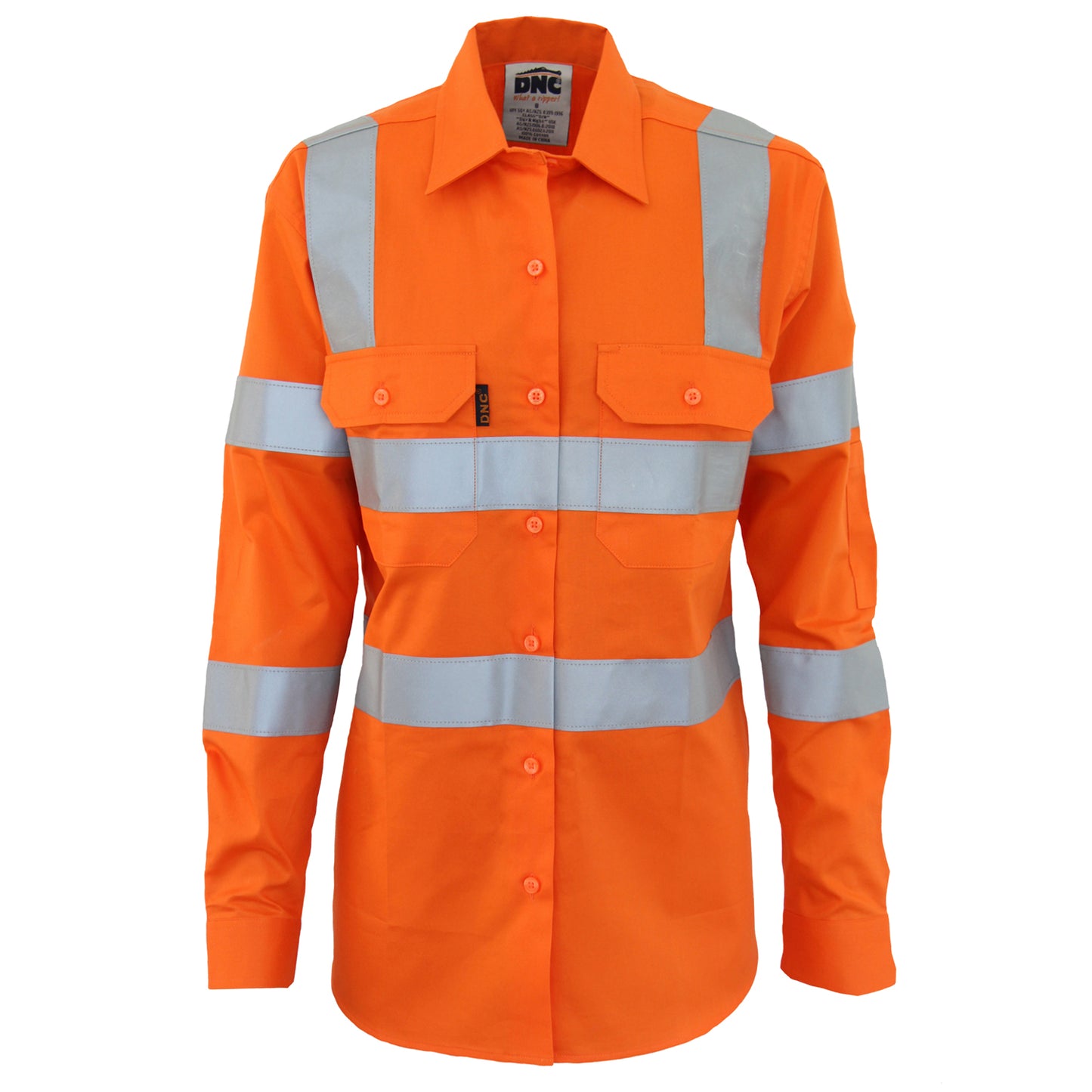 Ladies HiVis L/W Cotton VIC Rail CSR Shirt