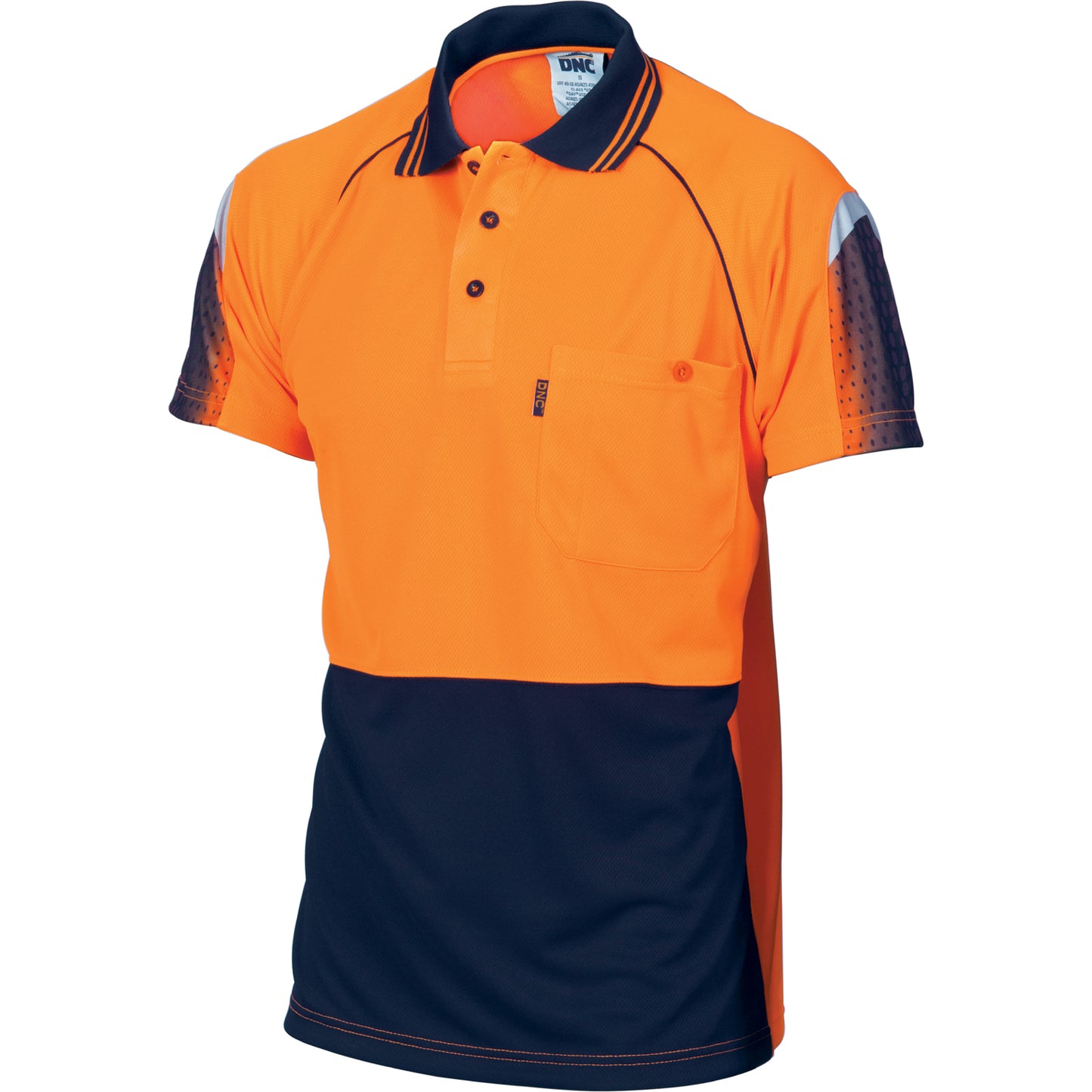 HiVis Cool-Breathe Sublimated Piping Polo - Short Sleeve