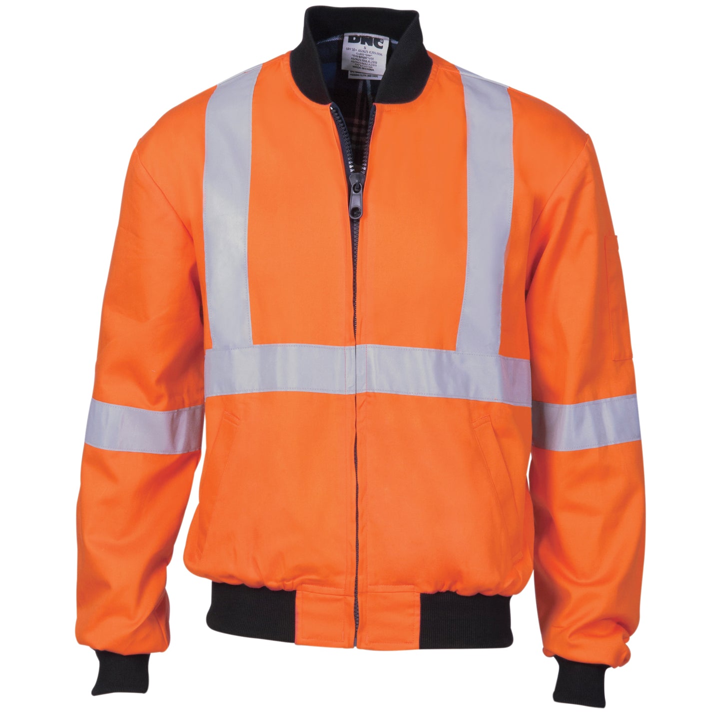 HiVis Cotton Bomber Jacket with Back & additional CSR R/Tape below