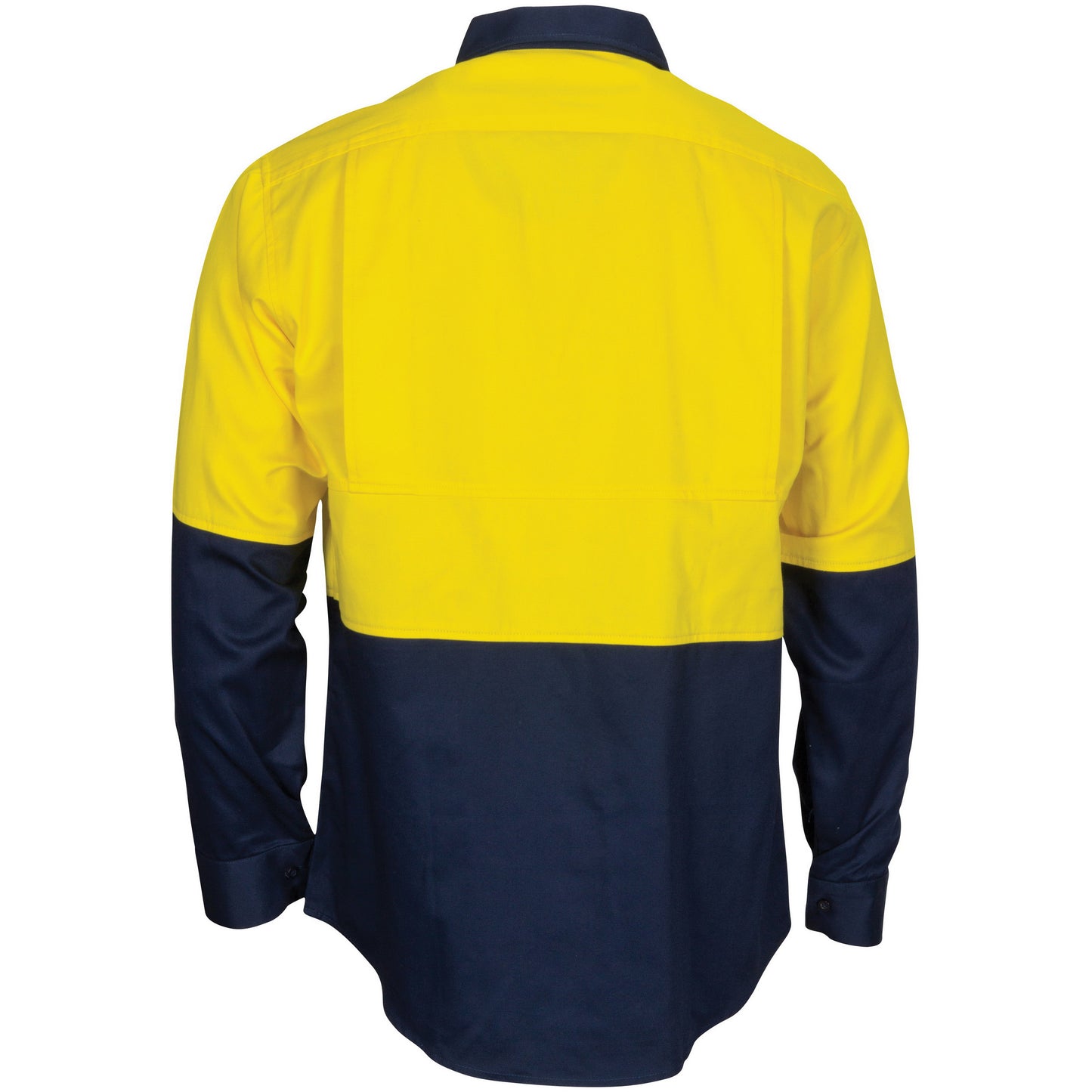HiVis R/W Cool-Breeze T2 Vertical Vented Cotton Shirt with Gusset Sleeves - Long Sleeve