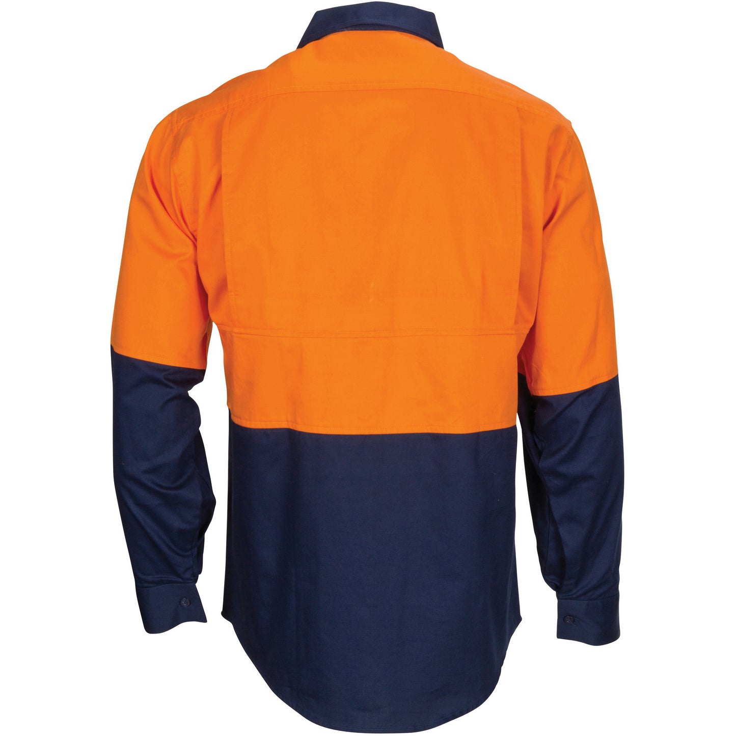 HiVis R/W Cool-Breeze T2 Vertical Vented Cotton Shirt with Gusset Sleeves - Long Sleeve