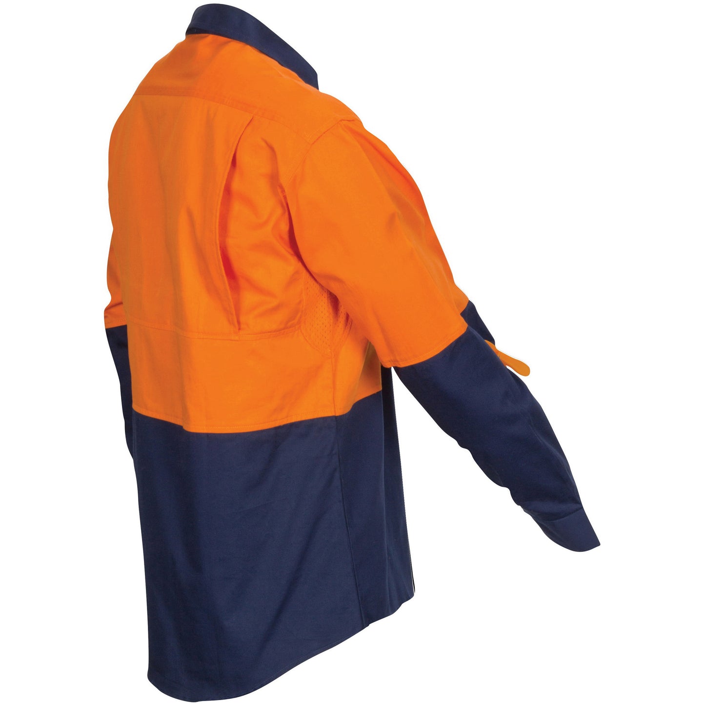 HiVis R/W Cool-Breeze T2 Vertical Vented Cotton Shirt with Gusset Sleeves - Long Sleeve