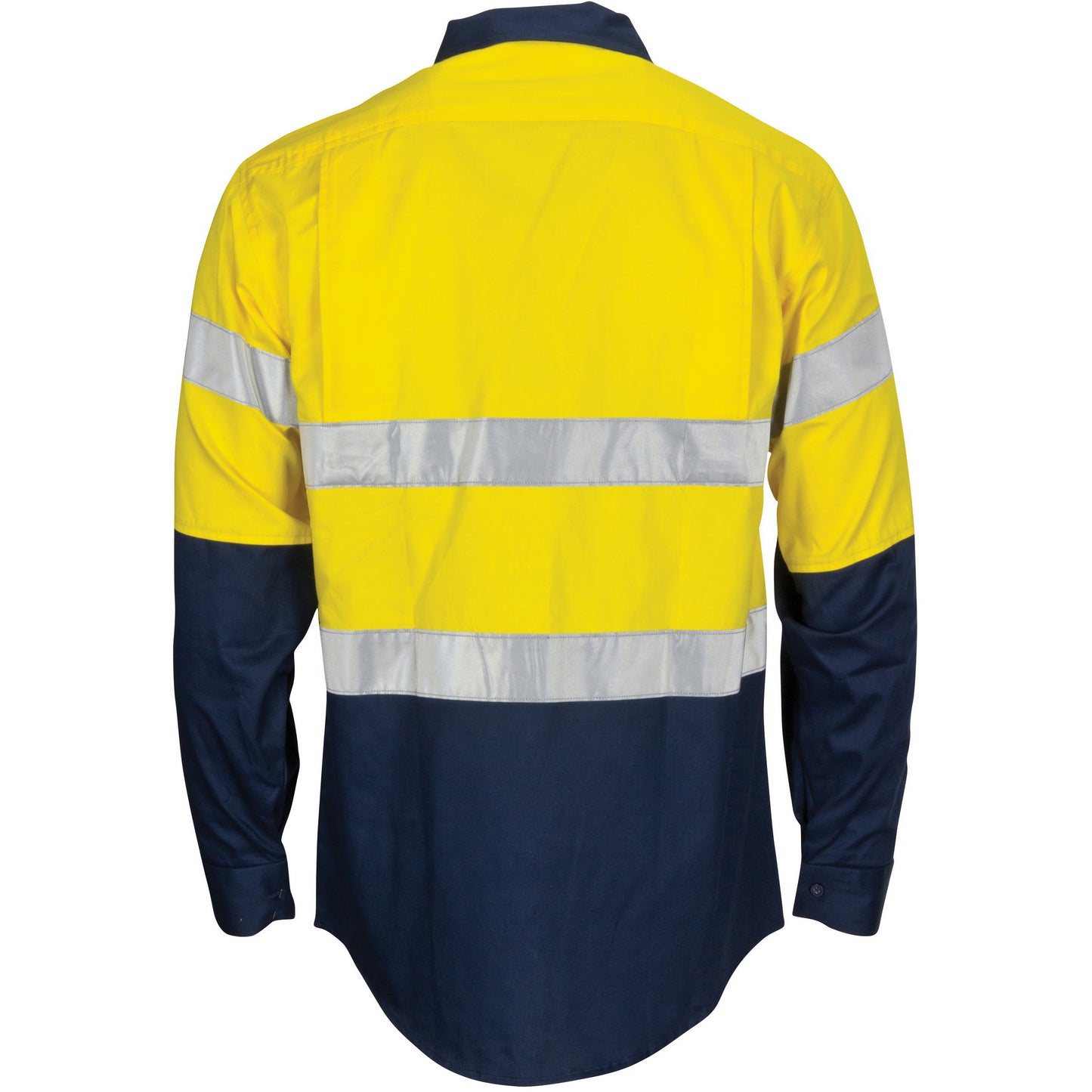HiVis R/W Cool-Breeze T2 Vertical Vented Cotton Shirt with Gusset Sleeves, Generic R/Tape - Long Sle
