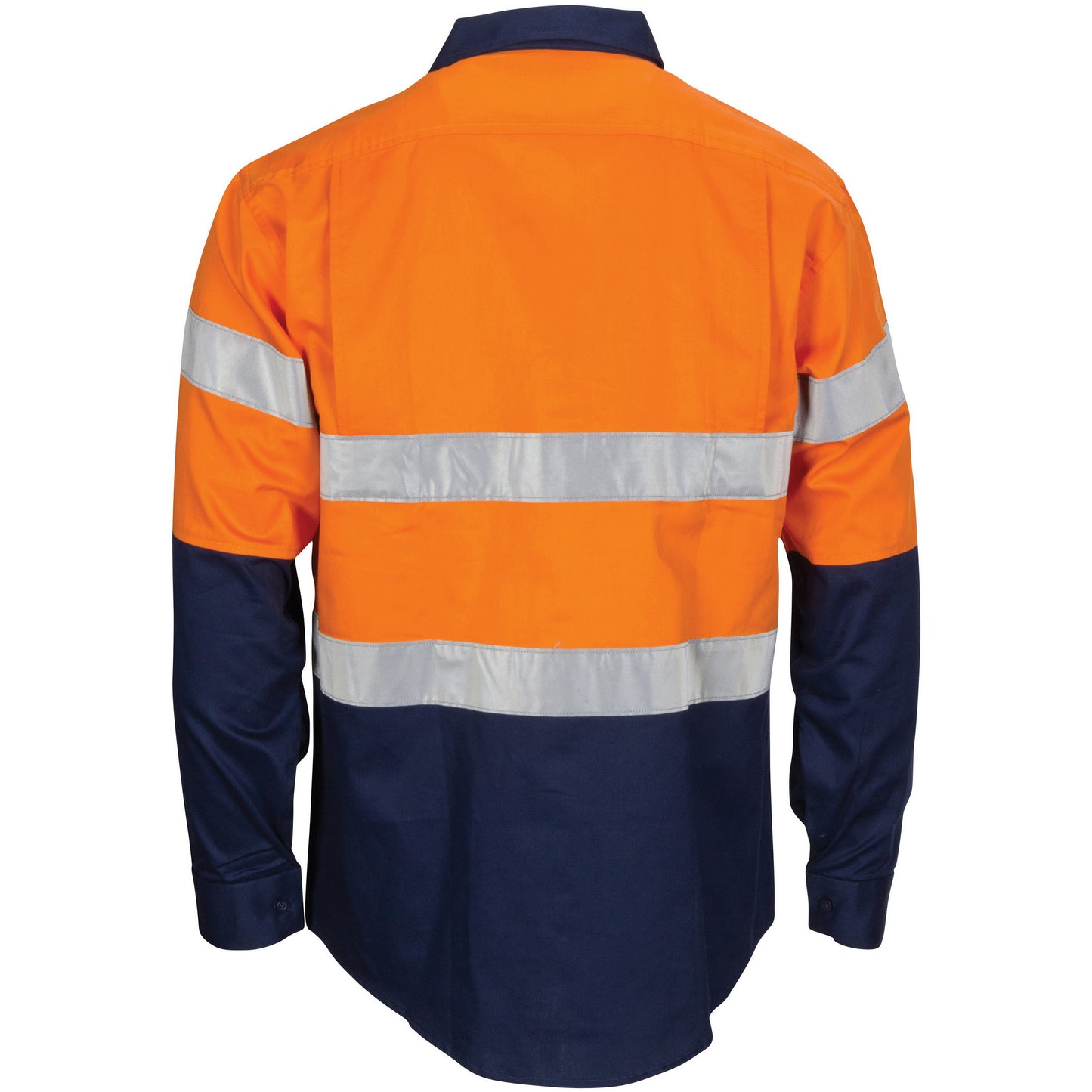 HiVis R/W Cool-Breeze T2 Vertical Vented Cotton Shirt with Gusset Sleeves, Generic R/Tape - Long Sle