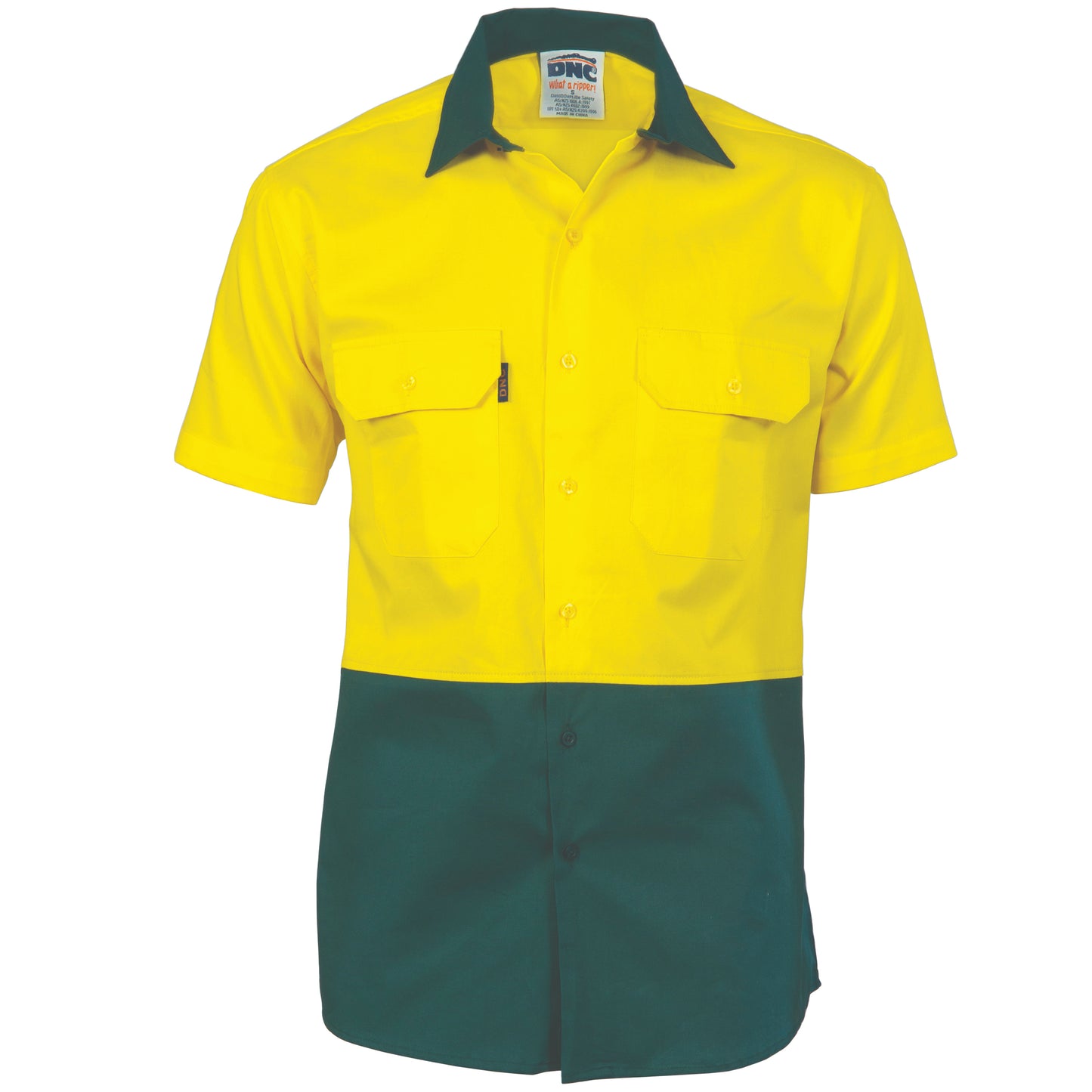 HiVis 2 Tone Cool-Breeze Cotton Shirt - Short Sleeve