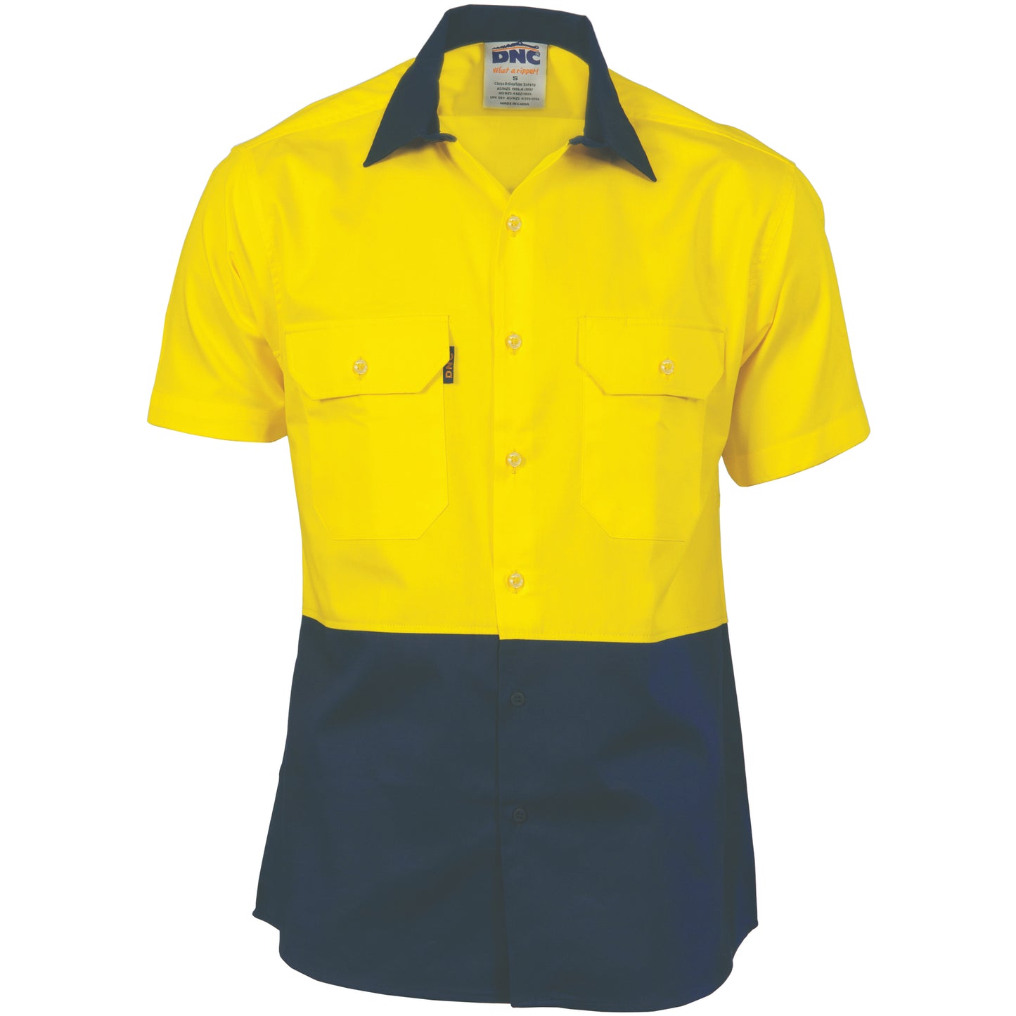 HiVis 2 Tone Cool-Breeze Cotton Shirt - Short Sleeve